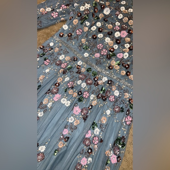 Mac Duggal 5721 NWT Embellished High Neck Long Sleeve A Line Gown - Picture 9 of 9